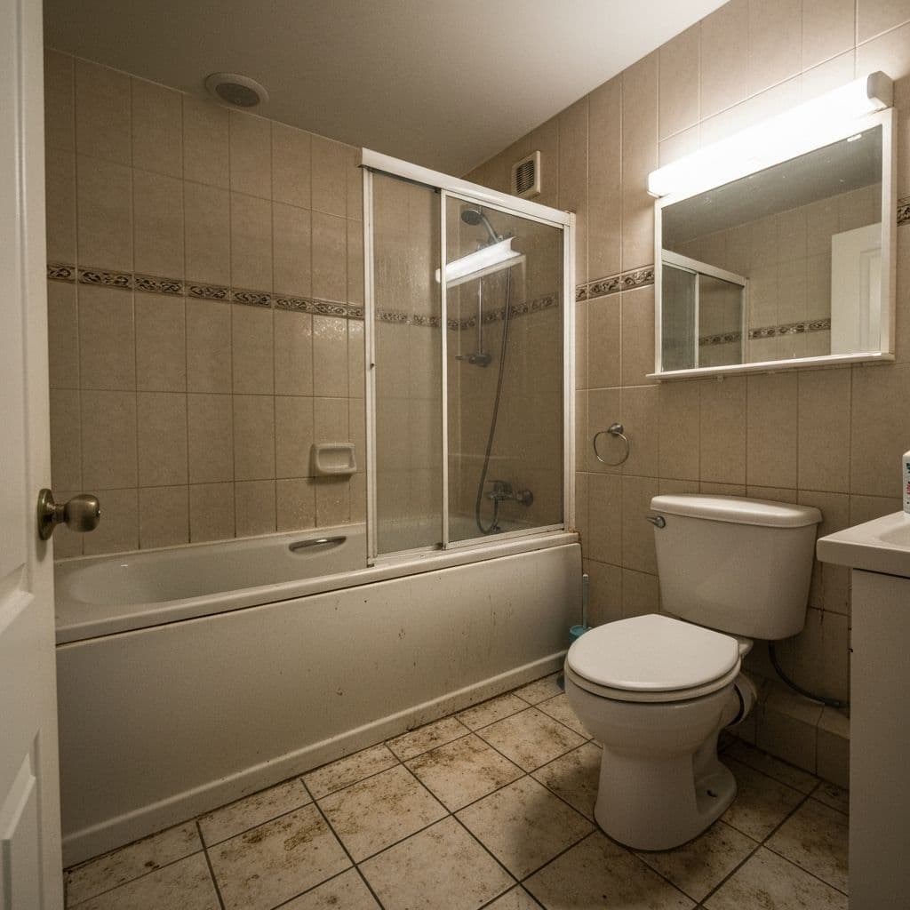 Dirty Bathroom Before Cleaning