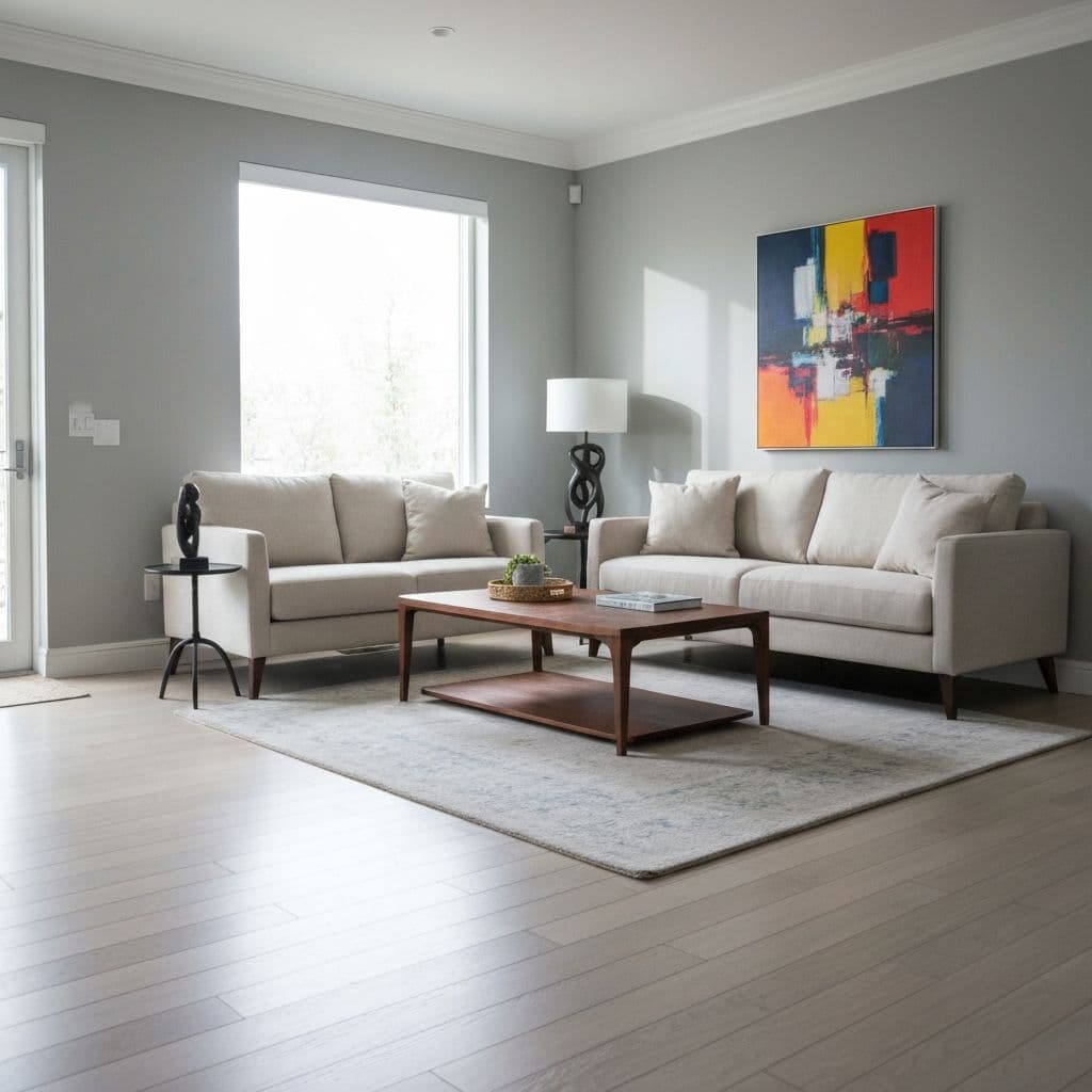 Immaculate Living Room After Cleaning